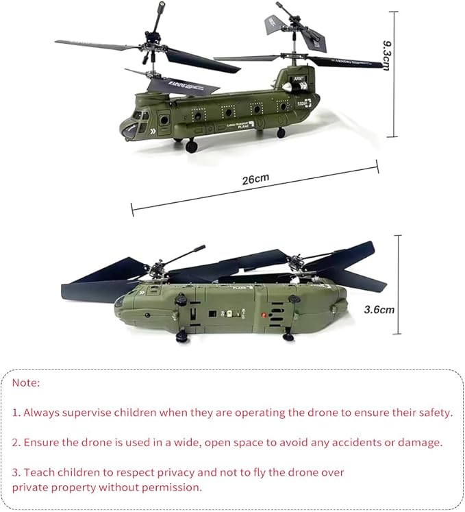 2.4G 3CH RC Helicopter S026H Military Transport RC Helicopter with Altitude Hold One Key Take Off/Landing LED Light Low Battery Reminder Gyro for Teens Beginners and Adults