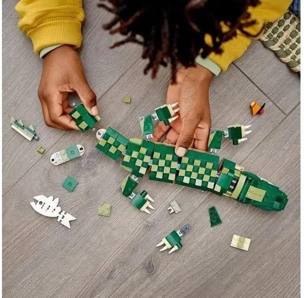 Lego Creator 3-in-1 Crocodile 31121 Building Toy Featuring Wild Animal Toys (454 Pieces)