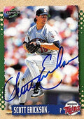 Autograph Warehouse 245150 Scott Erickson Autographed Baseball Card - Minnesota Twins 1995 Score - No. 27