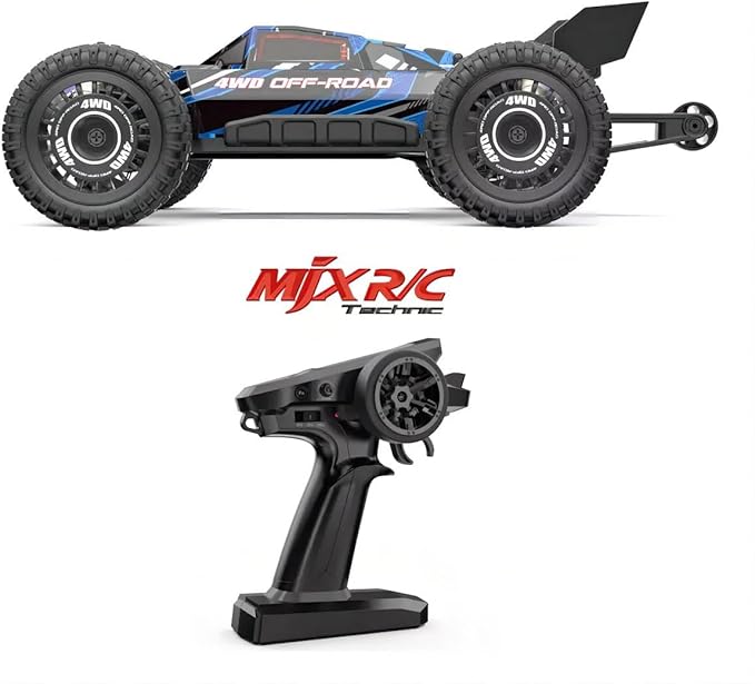 MJX Hyper GO 16207 with 3S Battery 1/16 RTR Brushless RC Cars 62KM/H Fast RC Truck 4WD All-Road Remote Control Cars for AdultsElectric Powered Hobby RC Buggy Gift for Adult