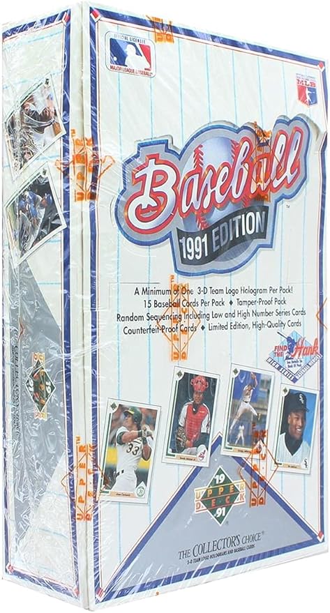 Upper Deck MLB 1991 Baseball Low &amp High Series Sealed Box | 36 Packs (540 Cards)