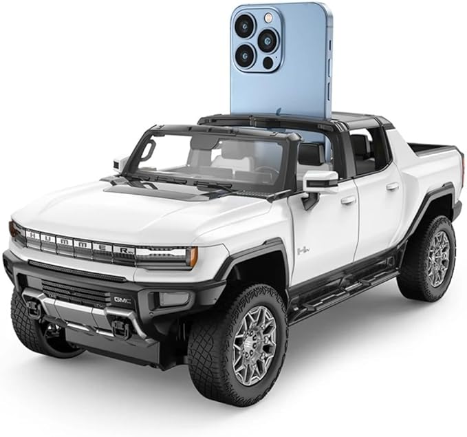 1/16 RC Raing Car for Hummer EV Remote Control Alloy Car with Crab Walking Model 4.8V 600mAh Vehicle Adult Collectible (1/16 White)