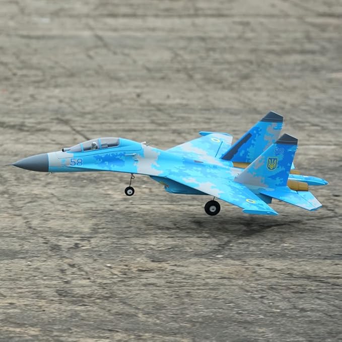 Su-27 Twin 50mm EDF 4S ducted Fan Jet (Camo Blue-PNP-Transmitter Receiver or Battery not Included)