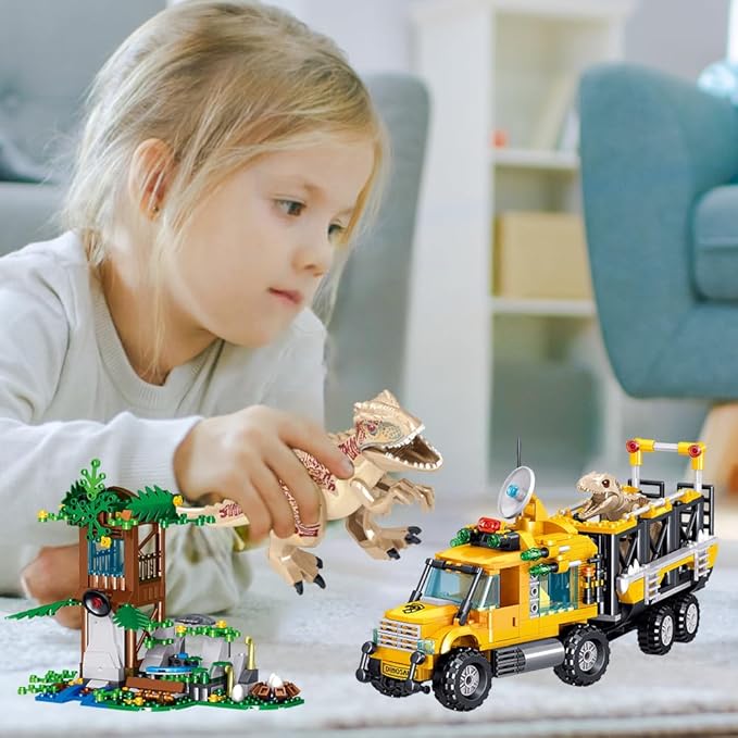 Mesiondy Dinosaurs Building Blocks Set Dinosaur Toys for Age 8-14 YearsDinosaur Park World Birthday Gifts for Boys and Girls (546 Pcs)