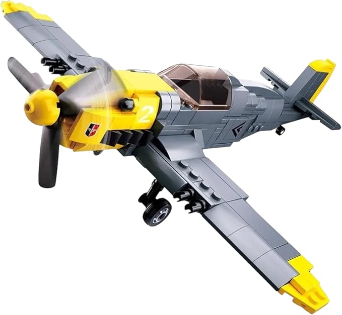 General Jim's WWII German Fighter BF-109 Building Blocks Set – 286-Piece Messerschmitt Model Plane for History Enthusiasts for All Building Levels– Compatible with Major Brick Brands