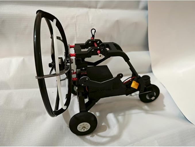 2.4G RC Paraglider with Wheeled Cart &amp 1.8m Wingspan Nylon Canopy High-Altitude Stunt Flight Paraglider 30 Mins Flight Time Ideal Gift for Outdoor Adventurer (RTF/Random Color)