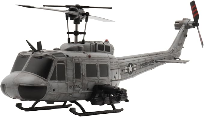 RC ERA C032 UH-1 Huey RC Helicopter 1:48 Scale 6-Axis Gyro 6CH Brushless Flybarless Stabilized Aircraft 3D Inverted Flight Optical Flow Positioning for Adults Hobbyists