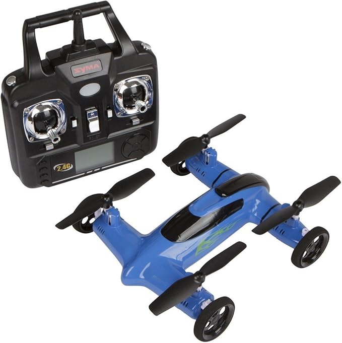 SYMA X9 RC Remote Control 2.4GHz 4-Channel 6-Axis Gyro Quadcopter Drone Car with Battery Blue