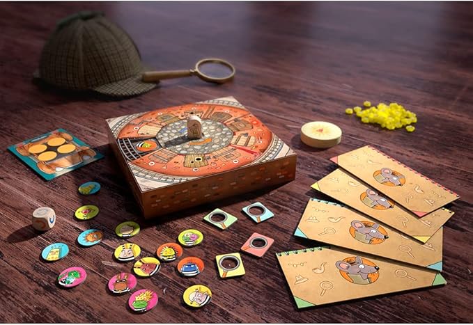 HABA Inspector Mouse: The Great Escape - Detective Board Games for Family Night Cooperative Memory Games for Ages 5+ Includes 3D Playing Board with Fun Sounds