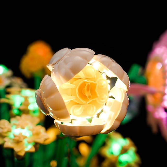 Upgraded Led Light Kit Compatible with Lego Petite Sunny Bouquet Building Set Lights Decoration Compatible with Lego 10347 (Model Not Included)