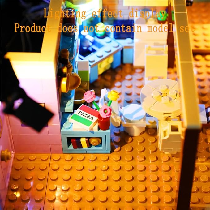 LED Light Kit Compatible with Lego The Friends Apartments - Lighting Set for Creator 10292 Building Model (Model Set Not Included)