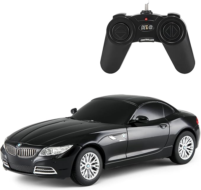 RASTAR 39700 1/24 BMW Z4 RC Car - Ideal Gifts for Play &amp Display - Officially Licensed Toy Car Model with Remote Controller for Kids Teens &amp Adults - Black