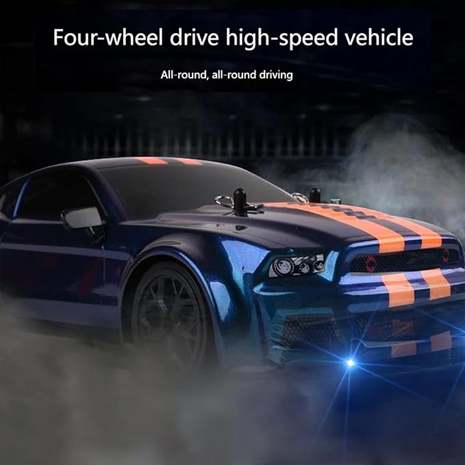 RC Drift Car 4 WD High Speed 30 KM/H Remote Control Car1:14 Scale Drifting Tires Racing Sport Toy 2.4GHz RC Racing Car with Cool Lighting for Adults