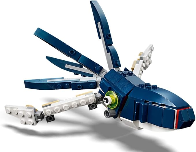 LEGO Creator 3 in 1 Deep Sea Creatures Transforms from Shark and Crab to Squid to Angler Fish Sea Animal Toys Gifts for 7 Plus Year Old Girls and Boys 31088