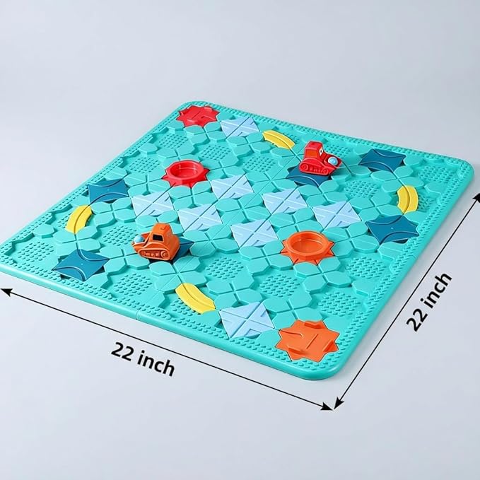 Board Game Logical Road Builder Game for Kids – 206 Challenges Brain Teaser Puzzle Educational STEM Toy Compatible with Block Brands No Batteries Gift for Boys &amp Girls Ages 3 4 5 6 7 8