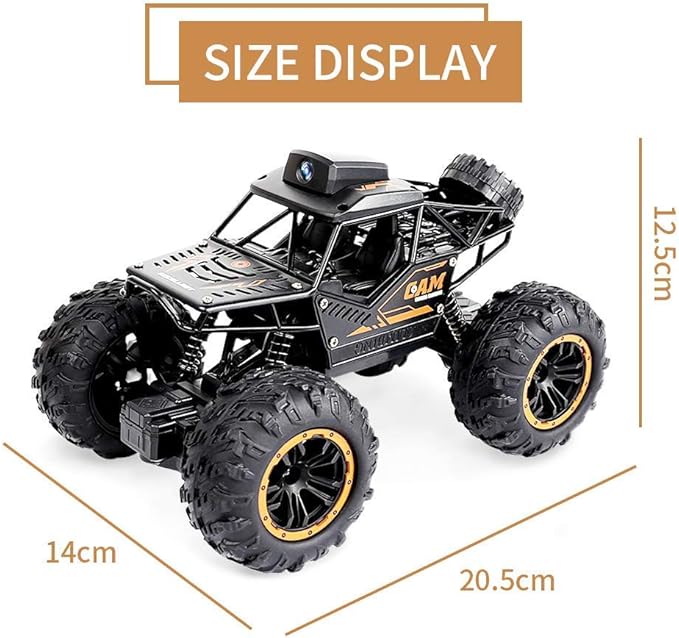 RC Car 1:18 Remote Control Car with Camera High Speed Alloy Off Road Truck Fast Racing Vehicle Electric Hobby Toy Car Gift for Boys Kids Teens Adults
