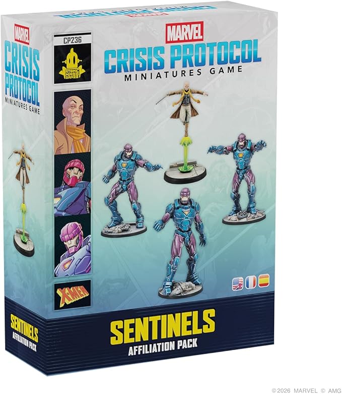 Asmodee Marvel: Crisis Protocol Sentinels Affiliation Pack - Includes Sentinel MK4s Cassandra Nova &amp Sentinel Prime Tabletop Superhero Game Ages 14+ 2 Players 90 Minute Playtime