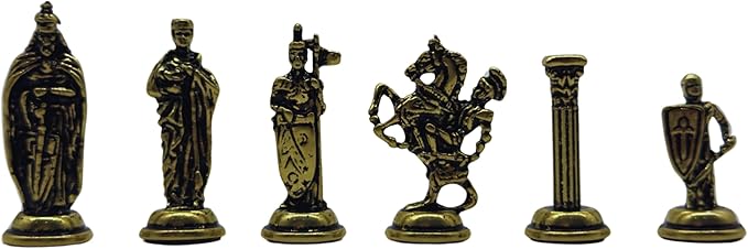 Wooden Chess Set with Storage – Handcrafted Chess Board and British Figure Metal Chess Pieces – Decorative Chess Game for Adults &amp Kids – Premium Gift for Family &amp Friends (Gold Chess Pieces)
