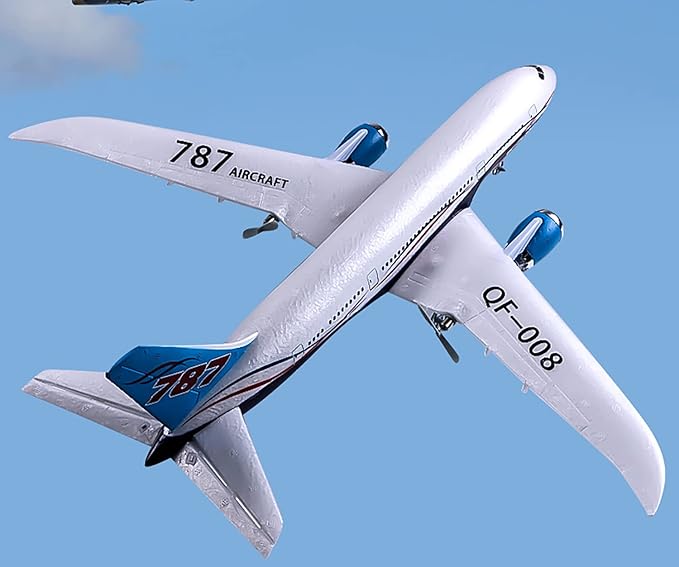 Remote Control Airplane 2.4Ghz DIY 3 Channels RC Plane Remote Control Airplane Ready to Fly RC 787 Dreamliner for Advanced Wingspan 550mm （2 Batteries
