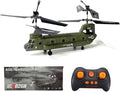 RC Helicopter S026H Dual-Rotor Transport Aircraft 2.4G 3CH Remote Control Military Aerocraft Model (RTF Version/Army Green)