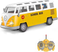 RC School Bus for Kids - Remote Control Toy Classic School Bus with LED Lights 1:30 High Simulation 4 Channel City Bus Vehicle Christmas Birthday Gift for Kids Boys Girls Age 3-6