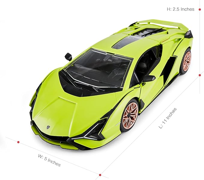 RASTAR 97400 1/18 72PCS Officially Licensed RC Race Car Building Kits for Lamborghini Sian FKP37 with Remote Motor &amp DIY Decals for Play &amp Display - Ideal Gift for Racing Car Fans Ages 8+