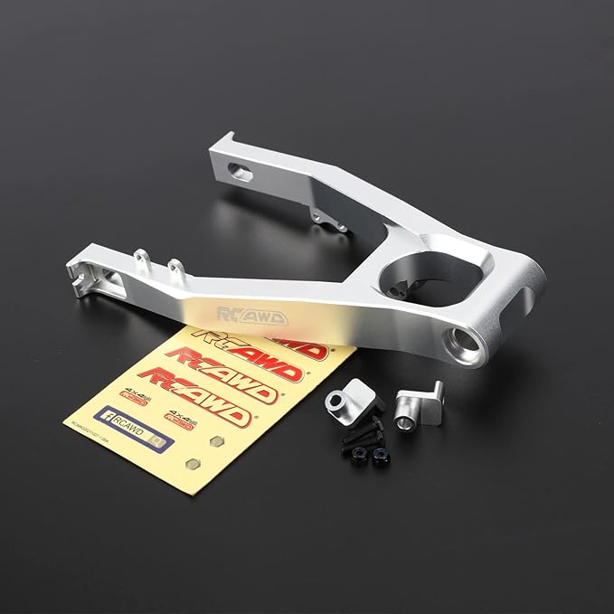 for Losi Promoto MX 7075 Rear Swing Arm Adjustable Wheelbase 1/4 Motorcycle RTR Pro Circuit Club MX Upgrades RCAWD Aluminum Parts # LOS264000 Silver