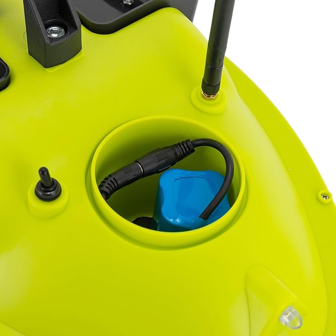 RC Bait Boat 600m/1968ft RC Bait Boat 3 Boxes 4.4LBS Loading Capacity with Dual 5200mAh Li-Ion Batteries and LED Lights for Professional Fishing (Green (Without Lights))