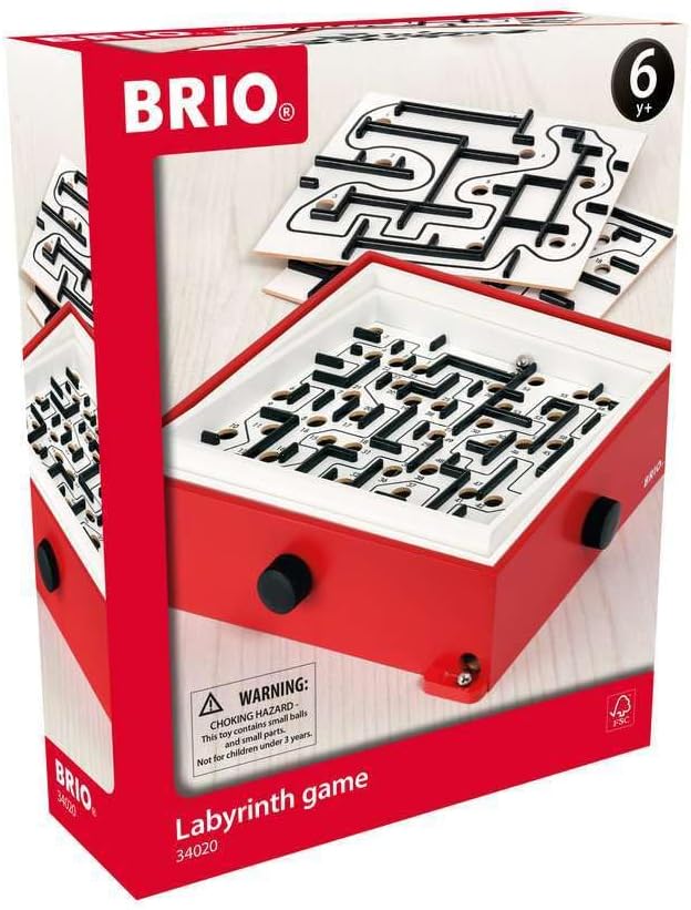 BRIO World 34020 Labyrinth Game + Extra Boards | Skill-Enhancing Puzzle | Engaging Activity for Kids &amp Teens | Promotes Cognitive Abilities