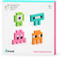 PIXIO Mini Monsters - Tiny Magnetic Blocks Building Toy in The Pixel Art Style with Free App - 5/16 Plastic Cubes with 6 Magnets Inside - Open Ended Toy - Creativity Toy for Ages 6+