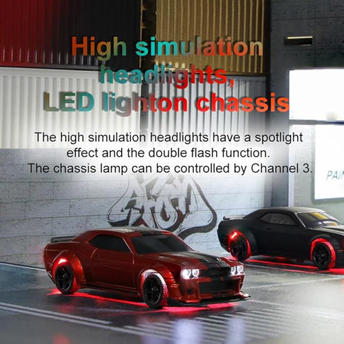 1:76 Turbo Racing Scale RC Sport Car Table Racing Remote Control Mini Model Car Full Proportional RTR Kit Toys (C75-red)