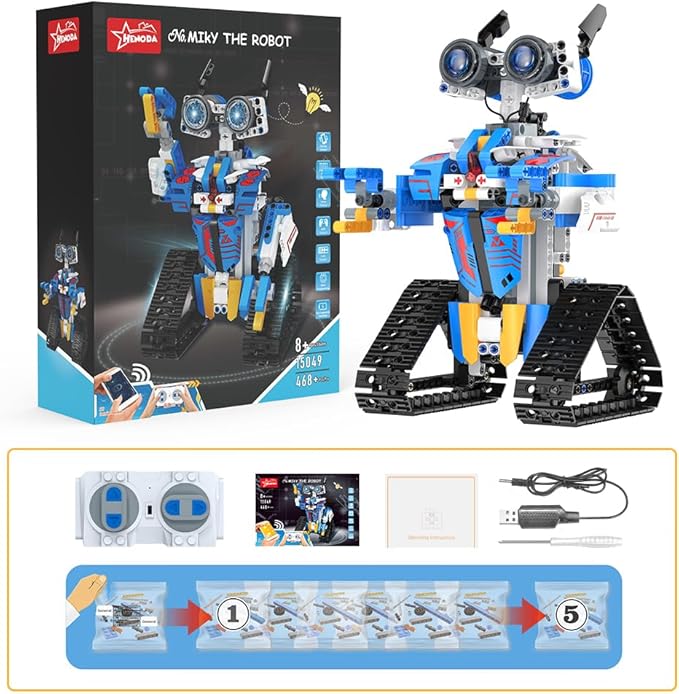 Robot Toys for 8-16 Year Old Boys Girls Kids with APP or Remote Control Science Programmable Building Block Kit STEM Projects Educational Birthday Gifts