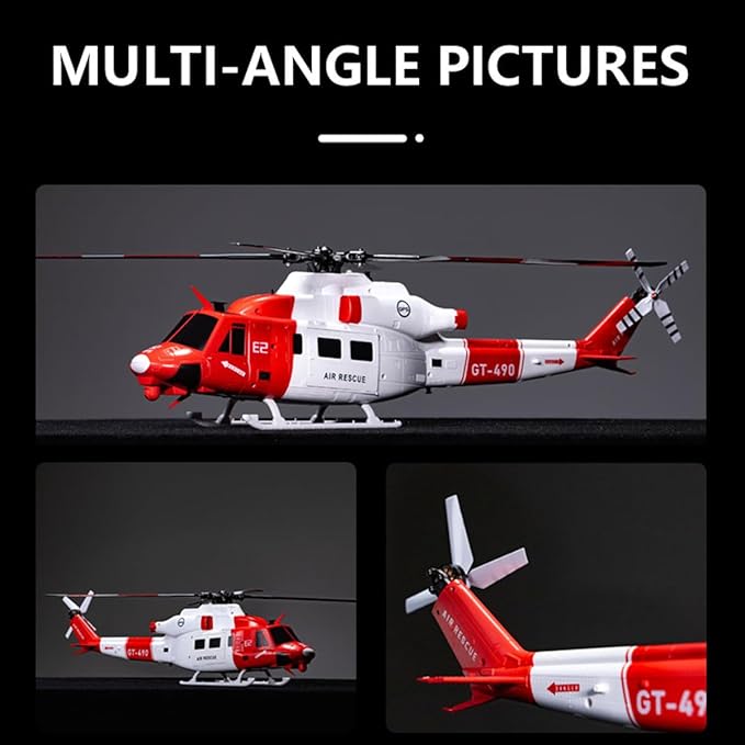 GOOSKY E2 UH-1Y RC Helicopter 2.4G 6CH Dual Brushless Simulation Stunt Aircraft Model with GPS Auto-Stabilization One-Key Return (RTF Version)