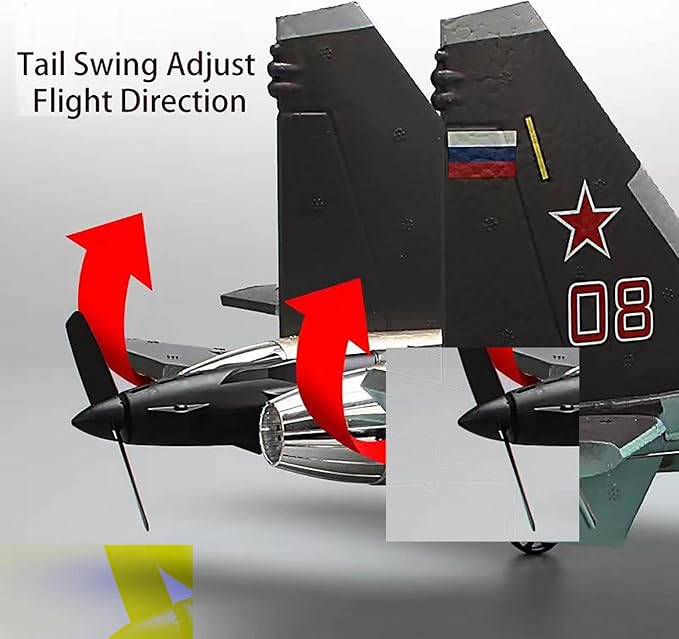 RC Plane Remote Control Airplane RTF 4CH Tail Motor 3D / 6D Stunt Function SU35 Jet Aircraft with Hobby Model 2 Left Hand Throttle