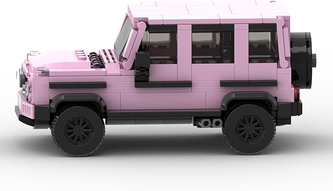 Custom Building Block Set G-Class SUV Model Pink DIY Construction Toy