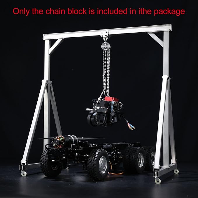 TOUCAN RC HOBBY US in Stock JDM Metal Chain LiftBlock Tackle Hoist Heavy Duty Load for 1/10 RC Gantry Crane