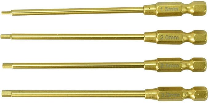 Apex RC Products 1.5 2 2.5 &amp 3mm Titanium Quick Change Allen Key Set #2739