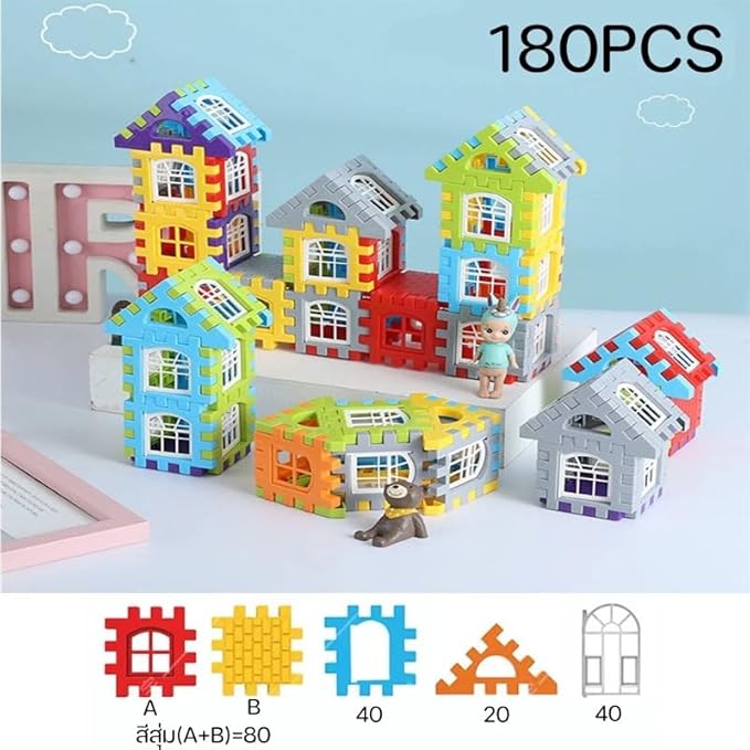 Building Blocks Set 210 Pieces - STEM Educational Learning Toys for Kids Ages 3-8 Creative Construction Preschool Toys for Boys Girls Safe Plastic Building Set with Storage Box