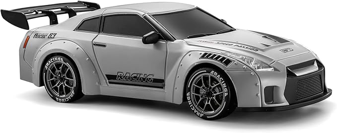 ACAMMZAR RC Drift Car 1:24 Remote Control Car for Kids 20KM/H 4WD High Speed RC Cars with LED Lights Two Batteries Extra Drifting Tires Vehicle for Adults Boys Girls