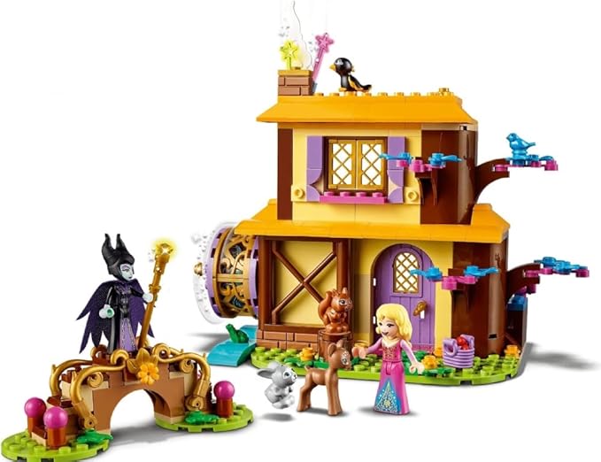 LEGO Disney Aurora’s Forest Cottage 43188 Sleeping Beauty Building Kit for Kids A Fun Holiday Present or Birthday Gift for Disney Princess Fans (300 Pieces)