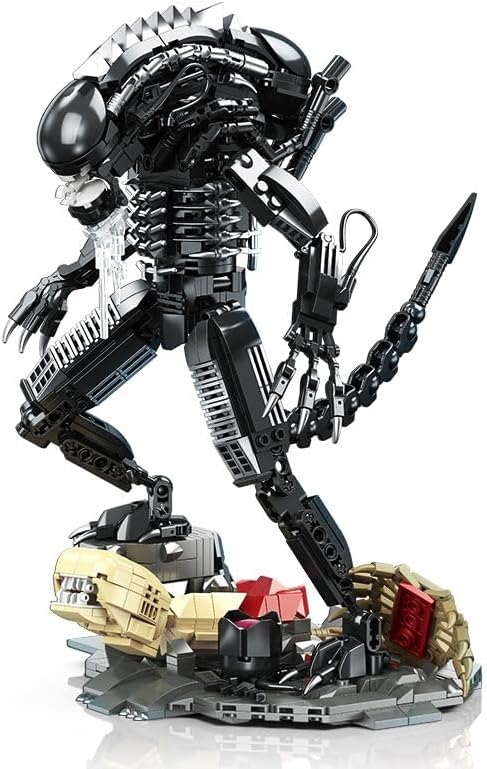 Xenomorph Action Figure Building SetMovie Themed Scenes Building SetsCollectible or Home Office DisplayAdult Horror Gifts for Fans Birthday Halloween