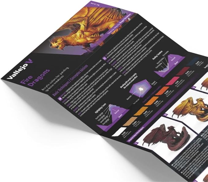 Vallejo - Fire Dragons Acrylic Paint Set | Game Color | Fantasy Color Series Miniature Model Kit for a High Pigment Matte Finish | 8 Bottles x 18 ml. (0.60 fl.oz)