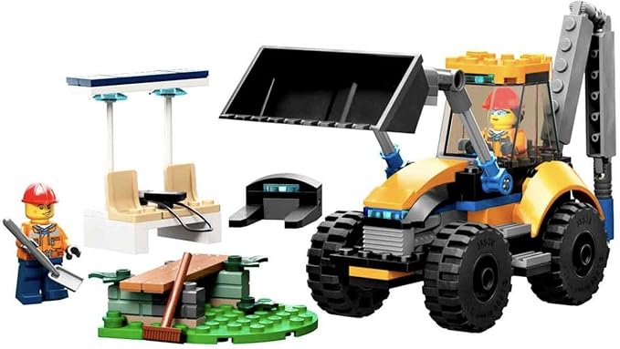 Lego 60385 City Great Vehicles Excavator Building Set with Mini Figures and Accessories Gift Idea Building Kit for Children Over 5 Years