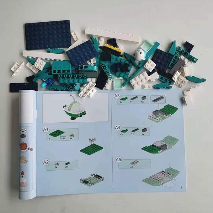 for Age 6+ Building Block Ocean Adventure Octonauts GUP-W White Shark Base Barnacles Shellington Peso 403pcs Building Brick Set-No Package Box (3705)