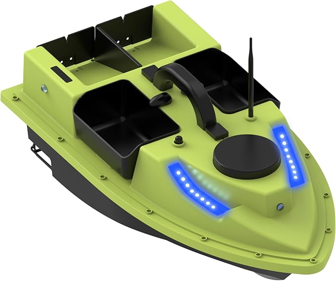 GPS RC Bait Boat for Fishing - 500m Range Auto Return &amp Cruise 4.4lbs Capacity Dual 5200mAh Waterproof for Carp/Catfish