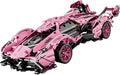 Sport Racing Car Building Block Sets for Adults 1:14 Pink Race Supercar Toys Kits Collectible MOC Model Christmas Xmas Birthday Gifts for Old Boys and Girls Teens Men Women Age 8-12 12-1614+