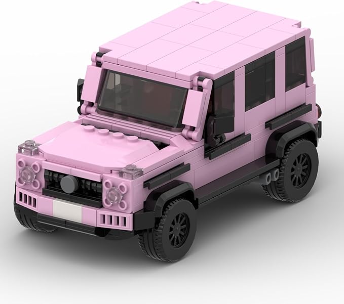 Custom Building Block Set G-Class SUV Model Pink DIY Construction Toy