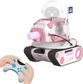 ENERGIZE LAB Panxer - RC Battle Tank Compatible with Eilik Robots Blue/Pink/DQ/Sliver Crawler Car Toys with LED Lights and 2.4Ghz Remote Control Single and Multi-Player Party Play Mode (Pink)