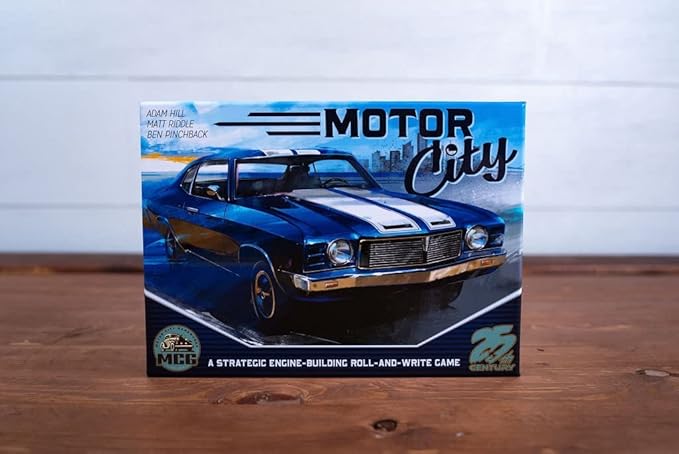 Motor City A Strategic Roll and Write Board Game About Building Autos in Detroit - 25th Century Games