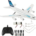 RC Plane Remote Control Airplane 2.4Ghz DIY 2 Channels Remote Control Airplane Built in 6-Axis Gyro A380 RC Aircraft for Kids EPP Foam Glider for Beginner
